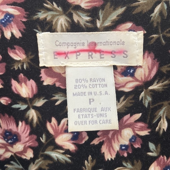VTG 90s Express floral midi dress - Picture 4 of 6